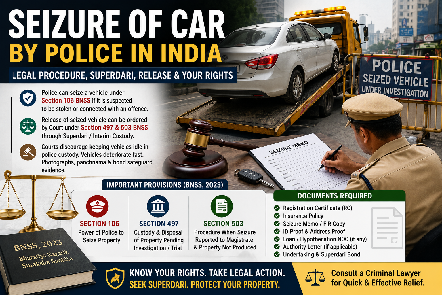 Seizure of Car by Police in India