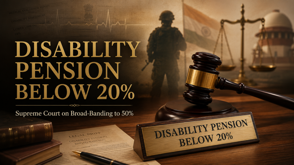 Supreme Court judgment on disability pension below 20% and broad-banding for Armed Forces personnel