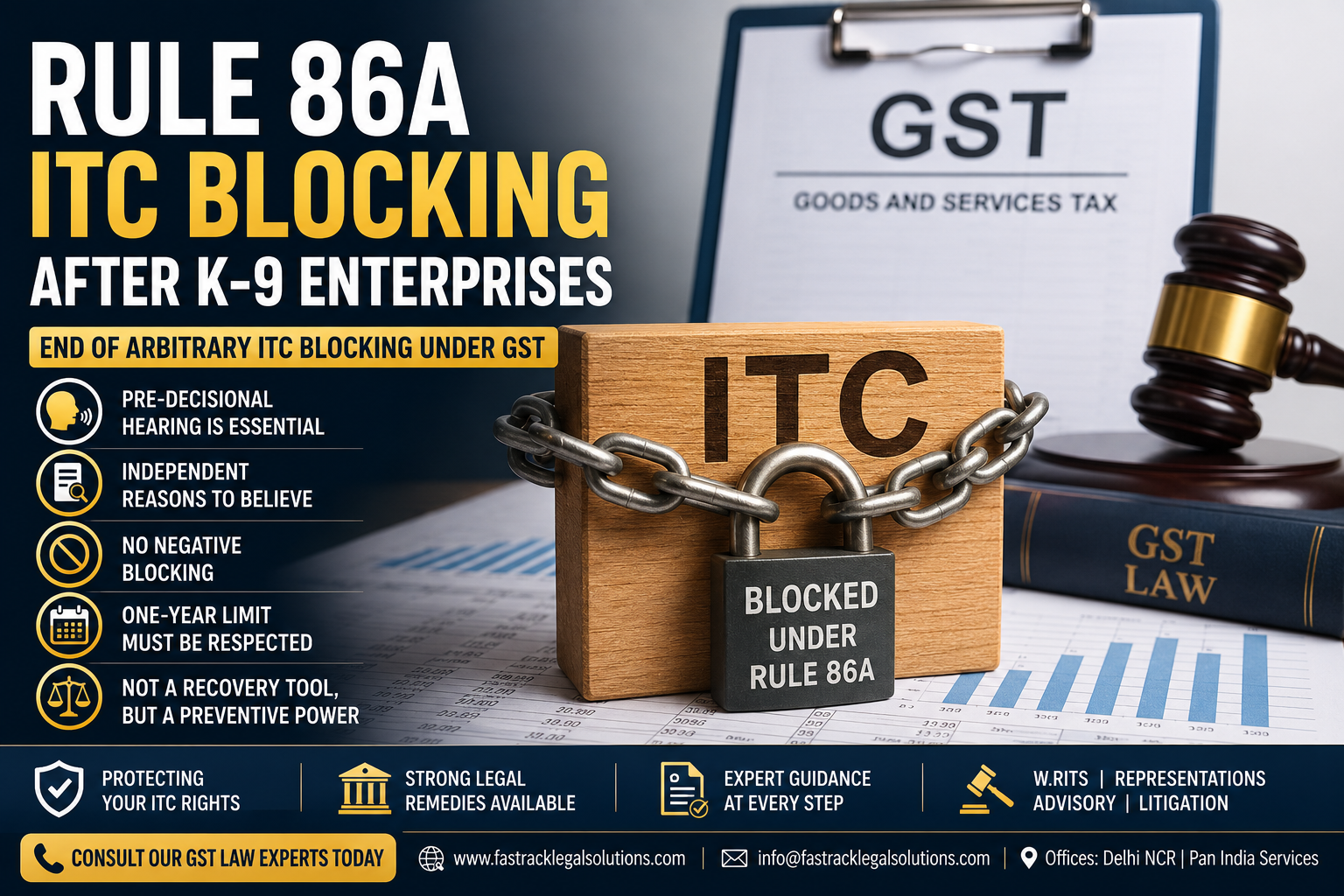 Rule 86A ITC Blocking After K-9 Enterprises | GST Legal Remedies