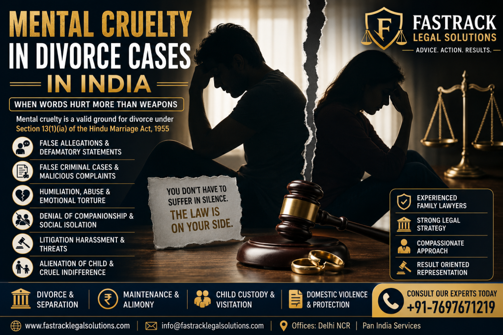 Mental Cruelty in Divorce Cases in India: Meaning, Evidence, Supreme Court Judgments and Legal Strategy