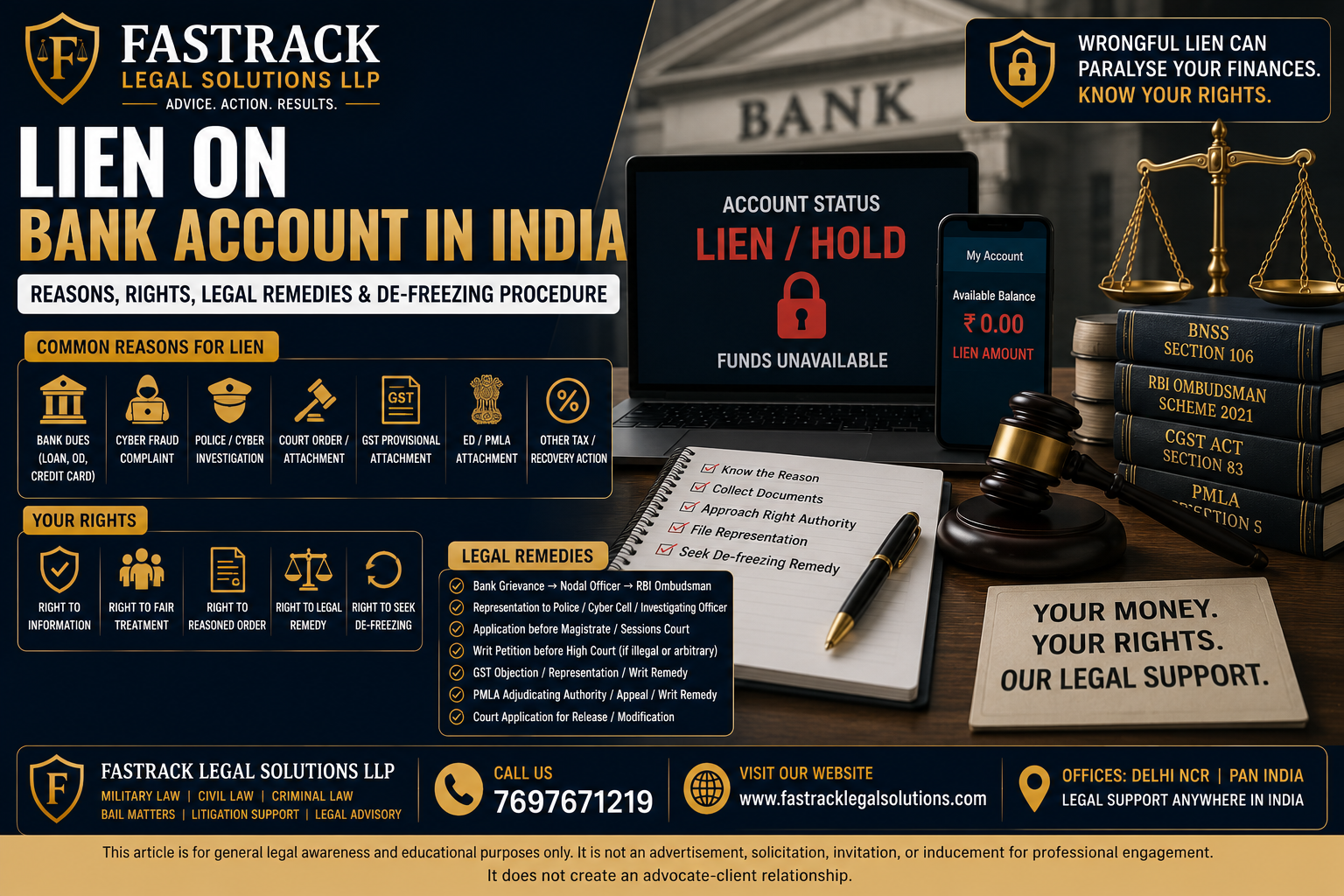 Cyber Police lien on a bank account