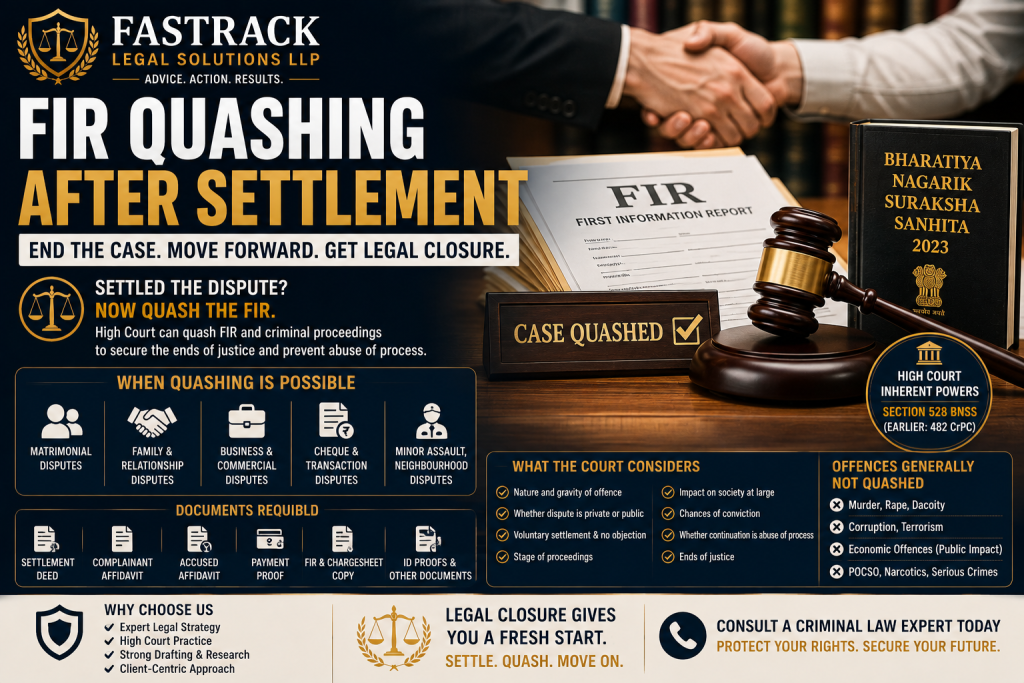 FIR Quashing After Settlement in India