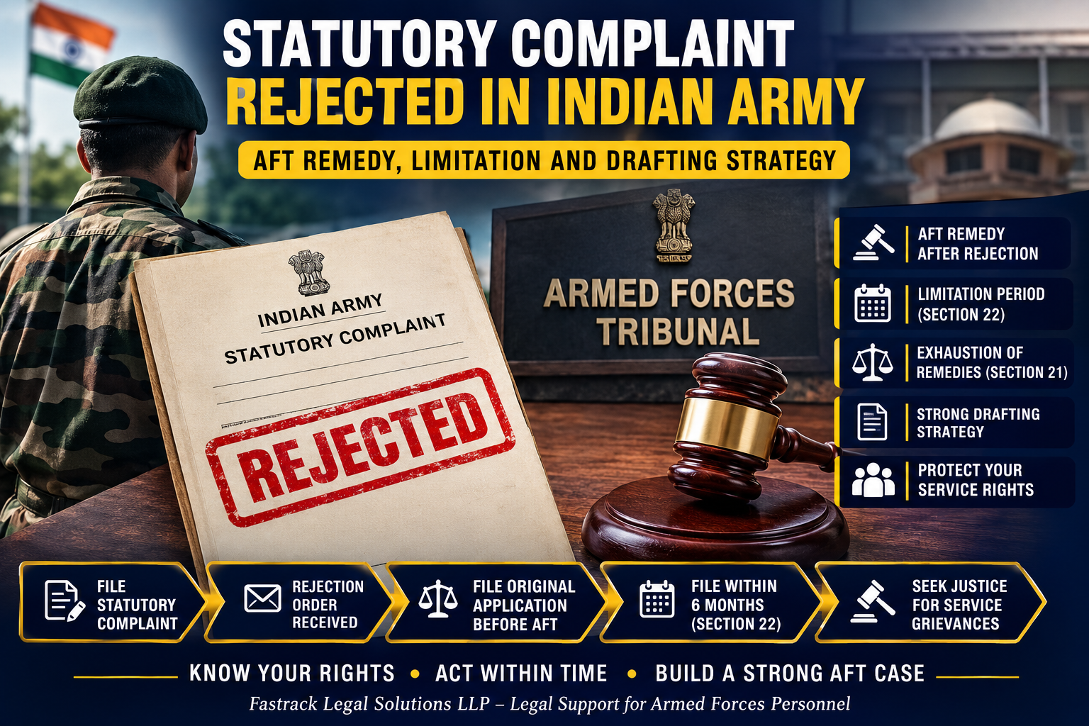 Statutory Complaint Rejected in Indian Army: AFT Remedy, Limitation and Drafting Strategy